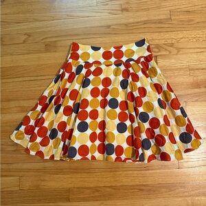 Forever 21 Red and Orange Mini Skater Skirt